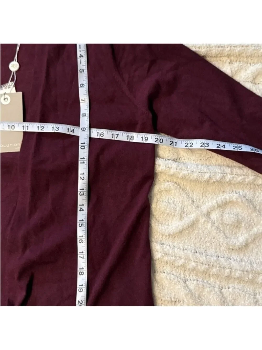 Evolution by Cyrus Ribbed Open Front Cardigan Burgundy Ancho Chili Red Medium